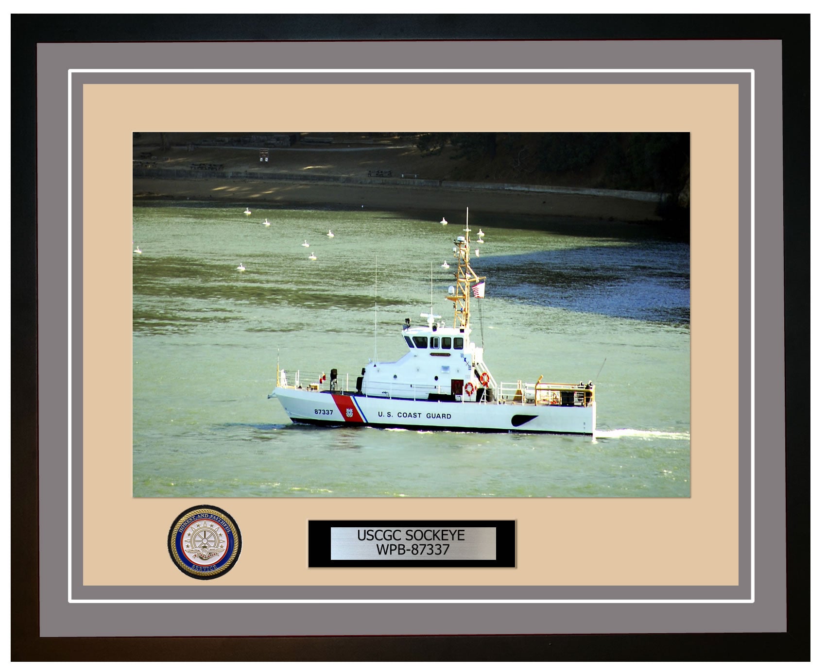 USCGC SOCKEYE WPB 87337 Framed Coast Guard Ship Photo Grey 135WPB87337