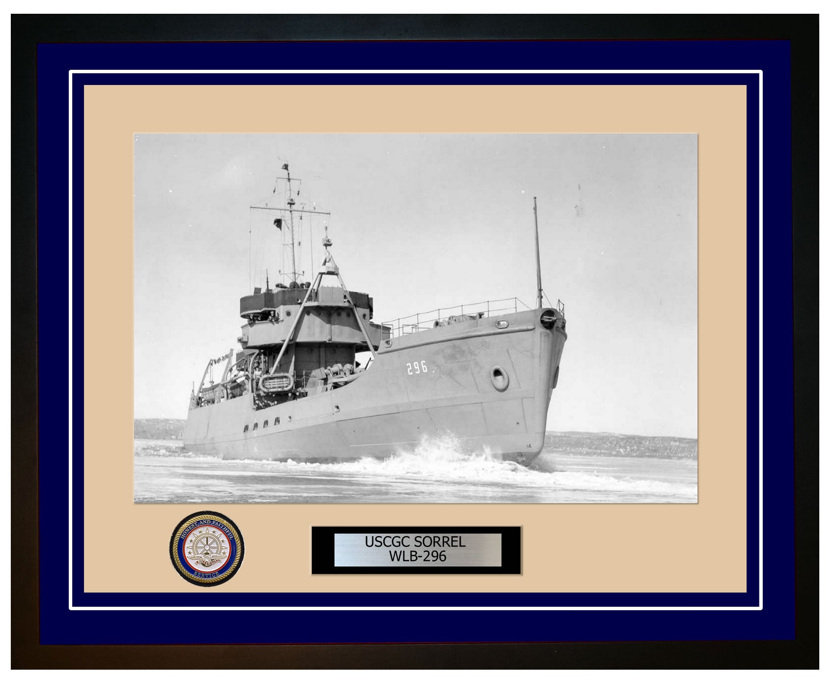 USCGC SORREL WLB 296 Framed Coast Guard Ship Photo Blue 136WLB296