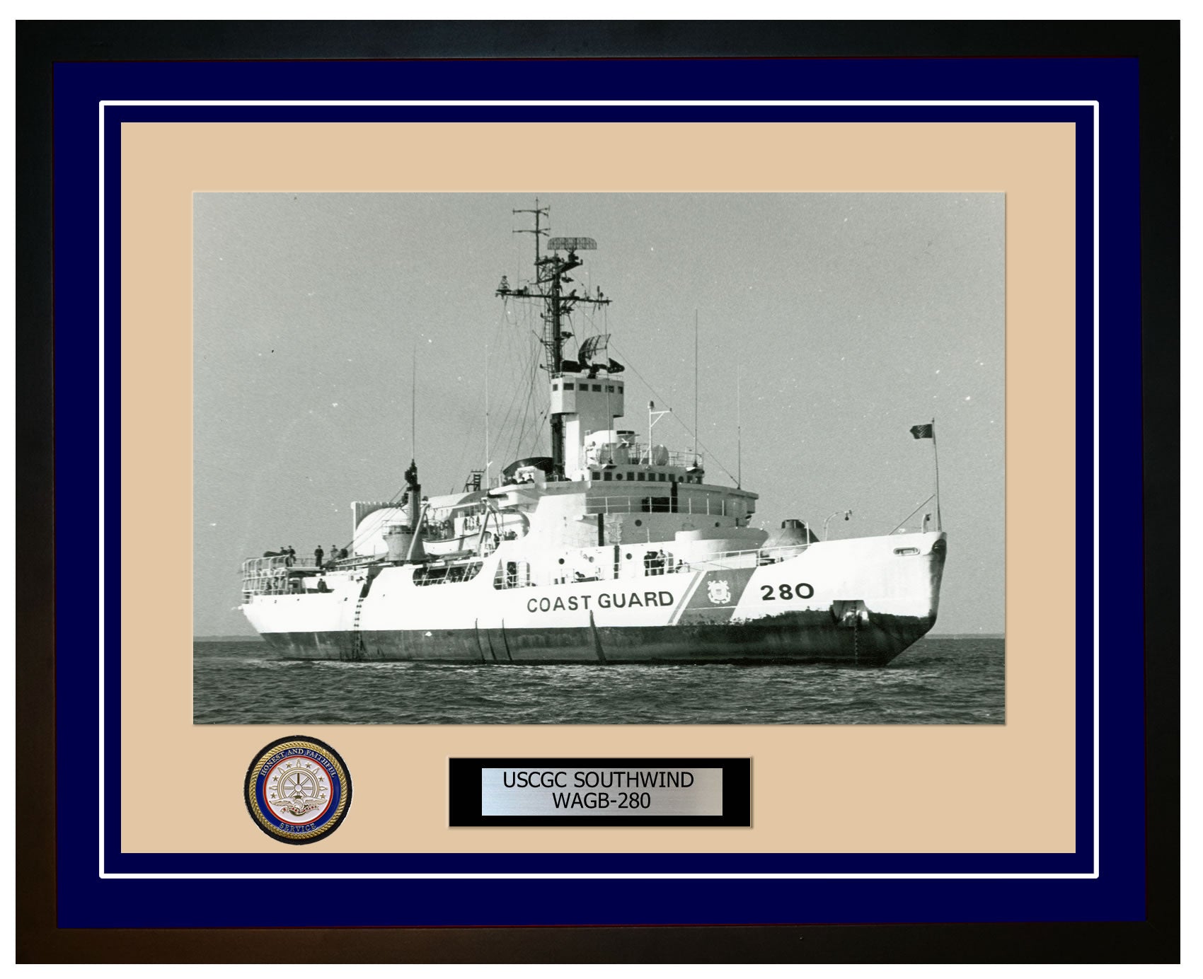 USCGC SOUTHWIND WAGB 280 Framed Coast Guard Ship Photo Blue 137WAGB280