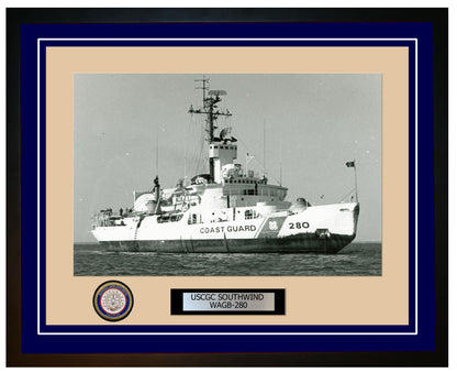 USCGC SOUTHWIND WAGB 280 Framed Coast Guard Ship Photo Blue 137WAGB280