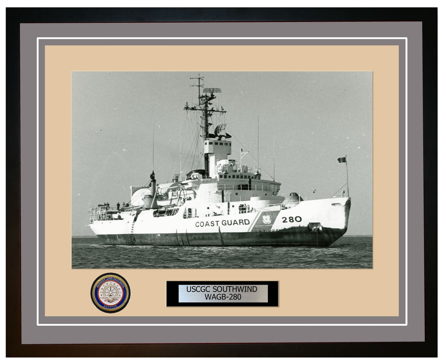 USCGC SOUTHWIND WAGB 280 Framed Coast Guard Ship Photo Grey 137WAGB280