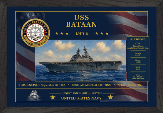 USS Bataan LHD-5 Framed Patriotic Art