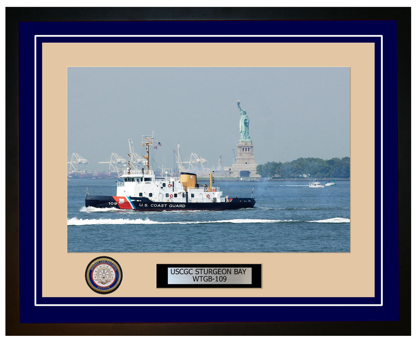 USCGC STURGEON BAY WTGB 109 Framed Coast Guard Ship Photo Blue 140WTGB109
