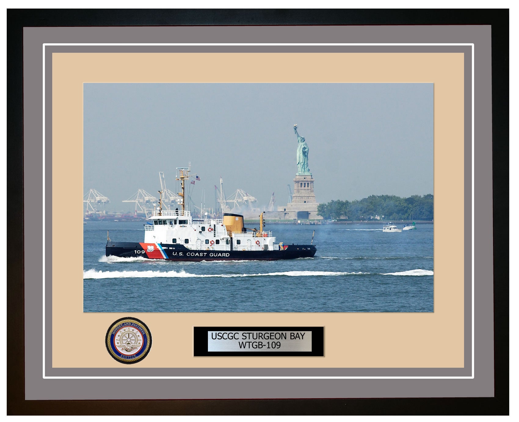 USCGC STURGEON BAY WTGB 109 Framed Coast Guard Ship Photo Grey 140WTGB109