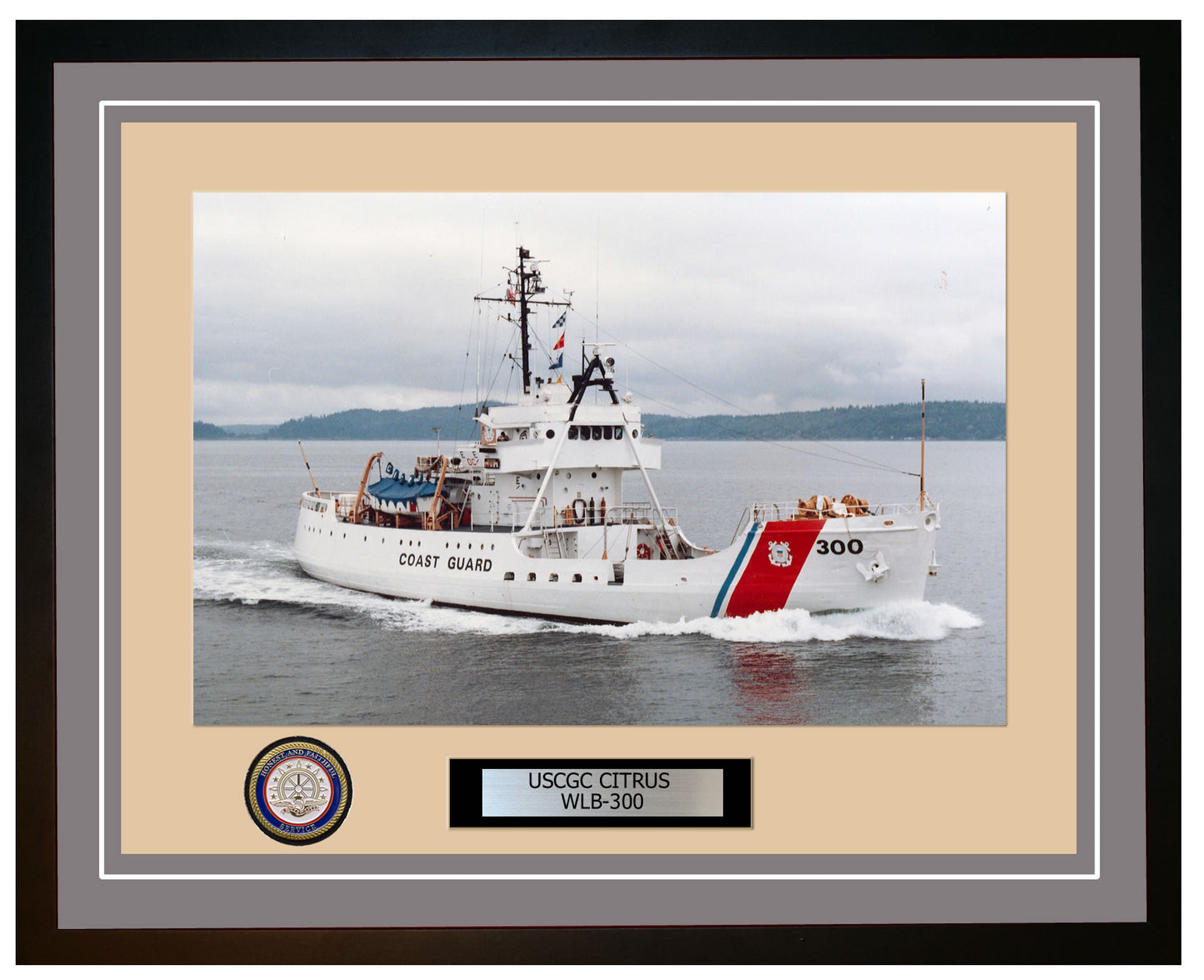 USCGC CITRUS WLB 300 Framed Coast Guard Ship Photo Grey 149WLB300