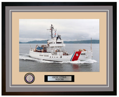 USCGC CITRUS WLB 300 Framed Coast Guard Ship Photo Grey 149WLB300