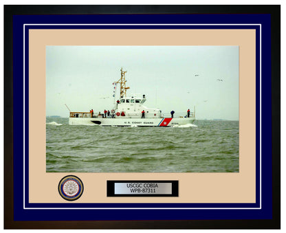 USCGC COBIA WPB 87311 Framed Coast Guard Ship Photo Blue 150WPB87311