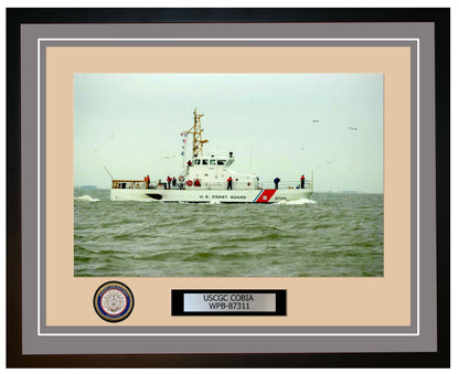 USCGC COBIA WPB 87311 Framed Coast Guard Ship Photo Grey 150WPB87311