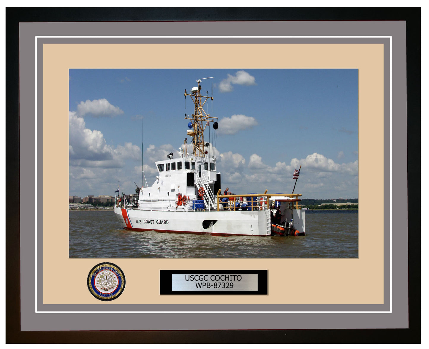 USCGC COCHITO WPB 87329 Framed Coast Guard Ship Photo Grey 151WPB87329