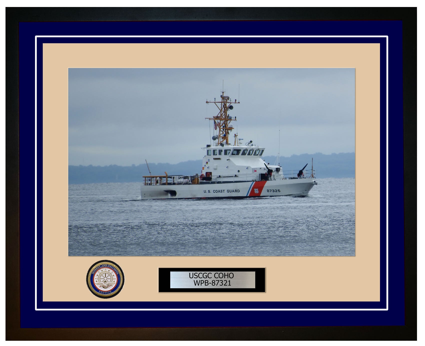 USCGC COHO WPB 87321 Framed Coast Guard Ship Photo Blue 152WPB87321