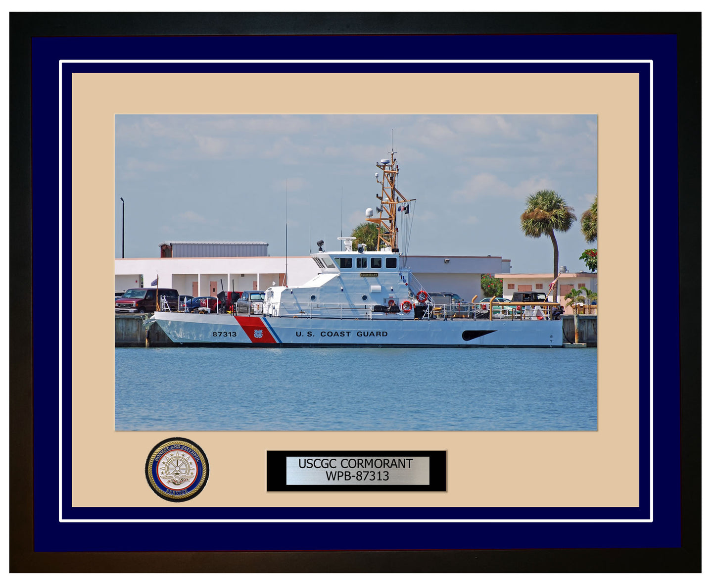 USCGC CORMORANT WPB 87313 Framed Coast Guard Ship Photo Blue 155WPB87313