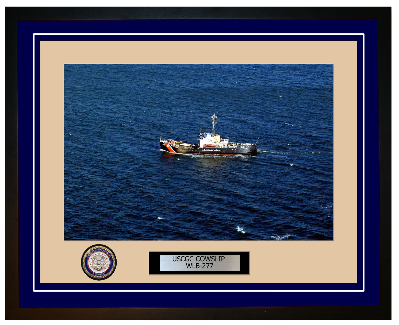 USCGC COWSLIP WLB 277 Framed Coast Guard Ship Photo Blue 157WLB277