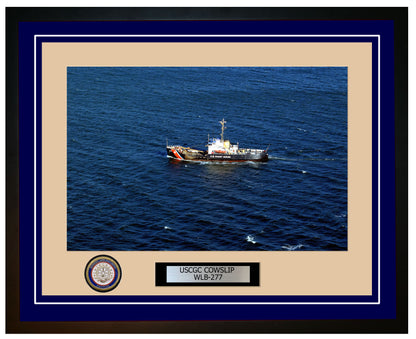USCGC COWSLIP WLB 277 Framed Coast Guard Ship Photo Blue 157WLB277