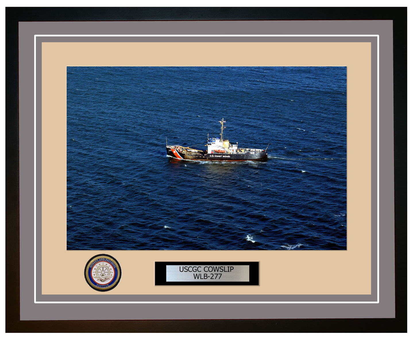 USCGC COWSLIP WLB 277 Framed Coast Guard Ship Photo Grey 157WLB277