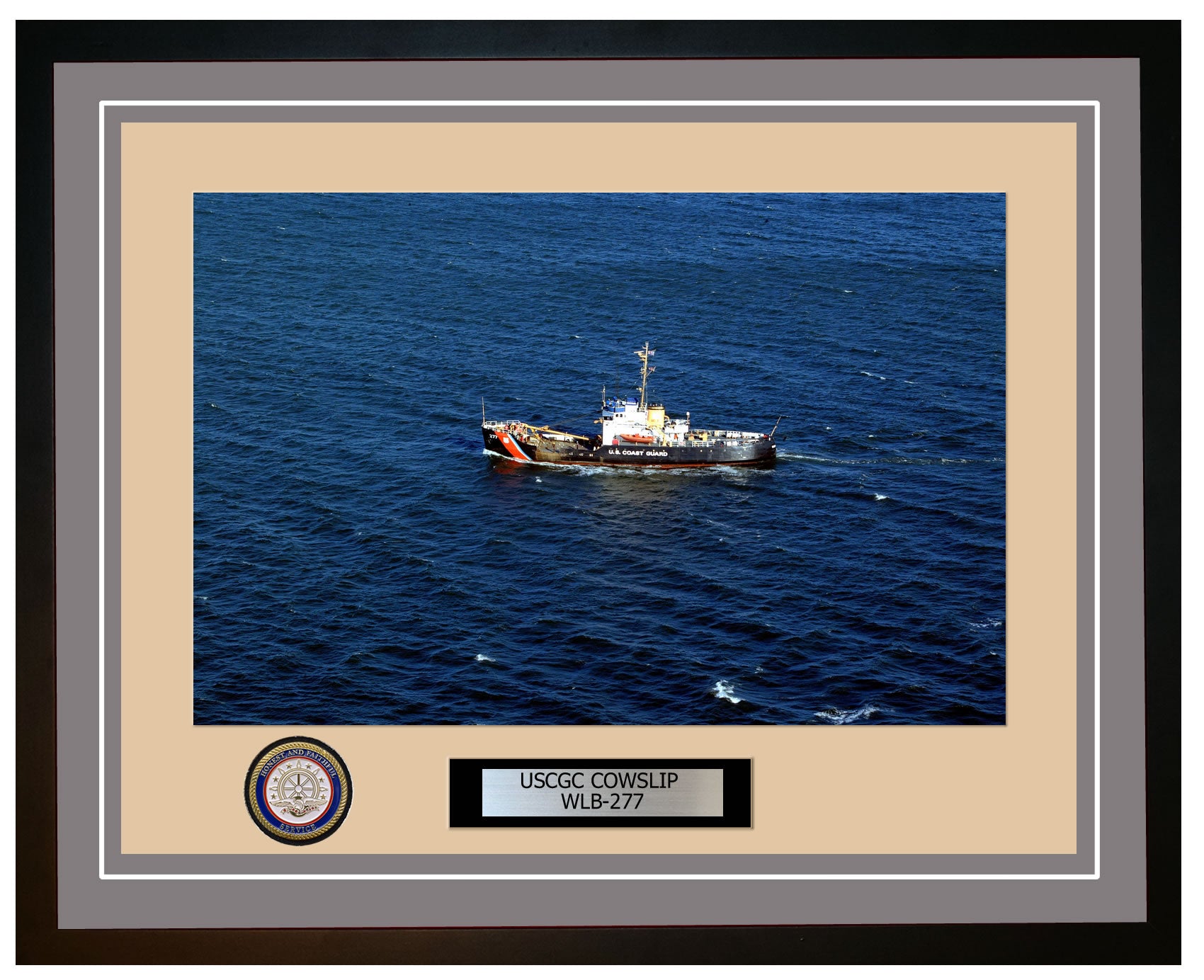 USCGC COWSLIP WLB 277 Framed Coast Guard Ship Photo Grey 157WLB277