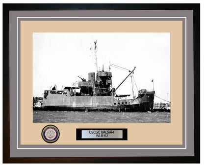 USCGC BALSAM WLB 62 Framed Coast Guard Ship Photo Grey 16WLB62