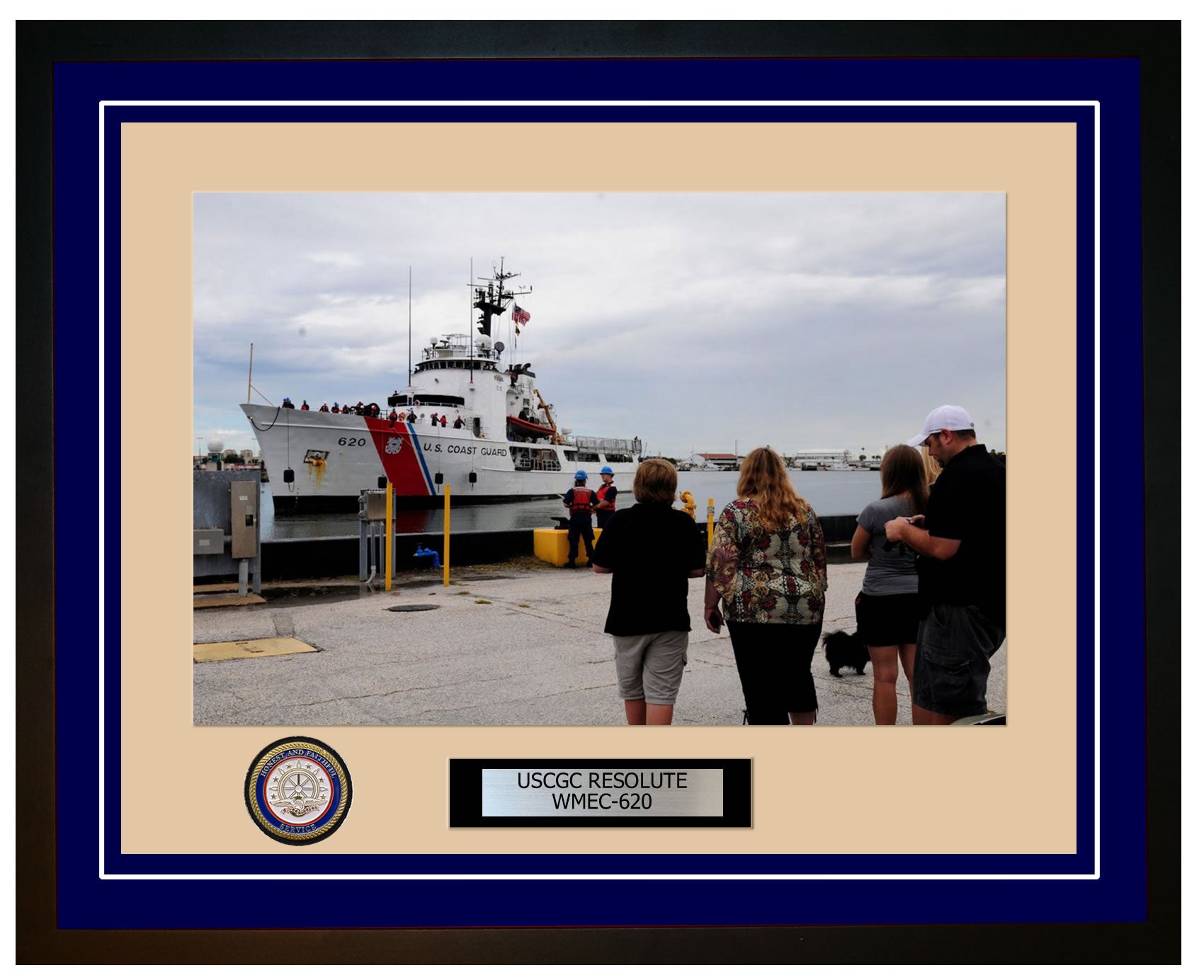 USCGC RESOLUTE WMEC 620 Framed Coast Guard Ship Photo Blue 170WMEC620