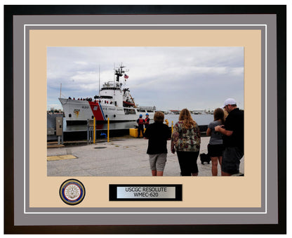 USCGC RESOLUTE WMEC 620 Framed Coast Guard Ship Photo Grey 170WMEC620