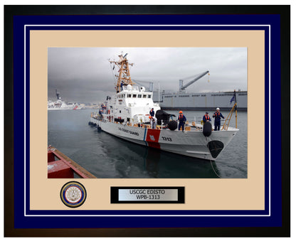 USCGC EDISTO WPB 1313 Framed Coast Guard Ship Photo Blue 172WPB1313