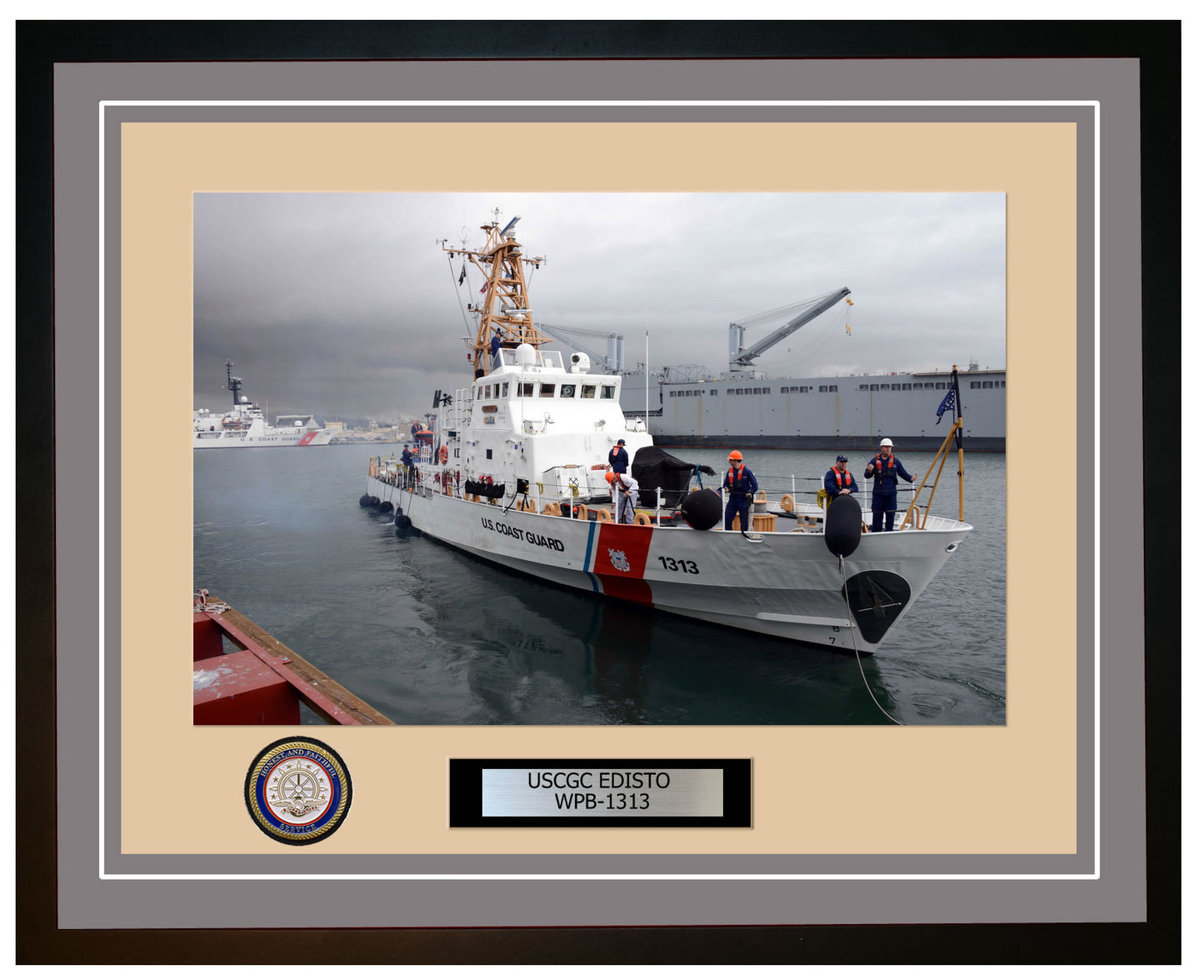 USCGC EDISTO WPB 1313 Framed Coast Guard Ship Photo Grey 172WPB1313
