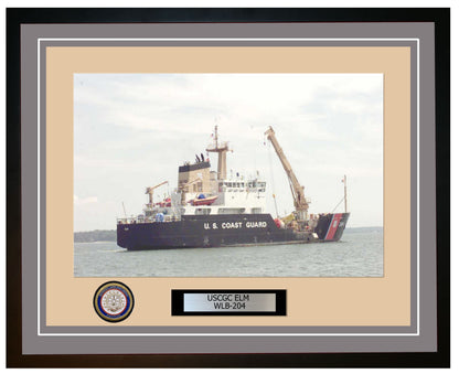 USCGC ELM WLB 204 Framed Coast Guard Ship Photo Grey 173WLB204