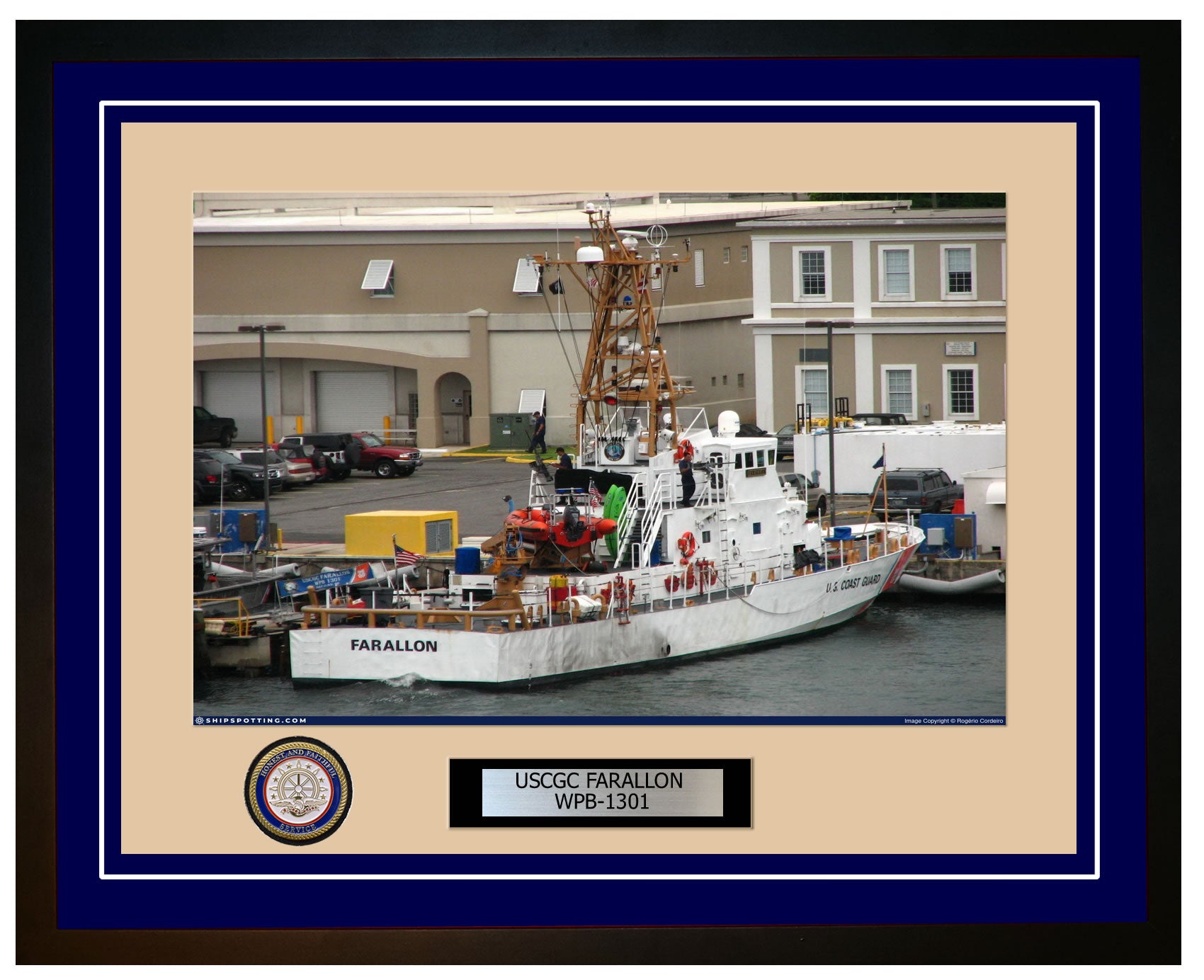 USCGC FARALLON WPB 1301 Framed Coast Guard Ship Photo Blue 176WPB1301
