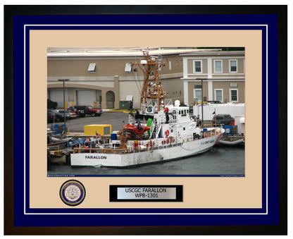 USCGC FARALLON WPB 1301 Framed Coast Guard Ship Photo Blue 176WPB1301