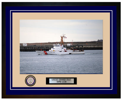 USCGC GRAND ISLE WPB 1338 Framed Coast Guard Ship Photo Blue 186WPB1338