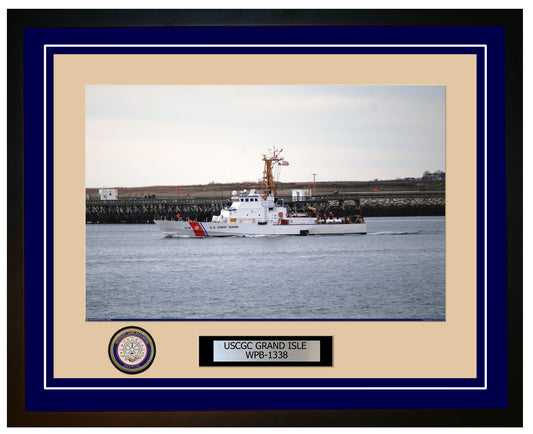 USCGC GRAND ISLE WPB 1338 Framed Coast Guard Ship Photo Blue 186WPB1338