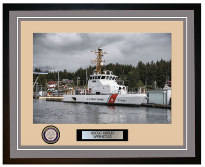 USCGC ADELIE WPB 87333 Framed Coast Guard Ship Photo Grey 187WPB87333