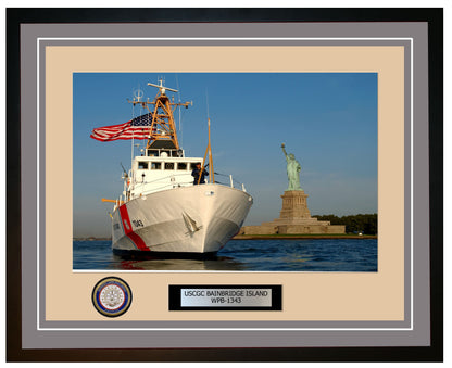 USCGC BAINBRIDGE ISLAND WPB 1343 Framed Coast Guard Ship Photo Grey 192WPB1343