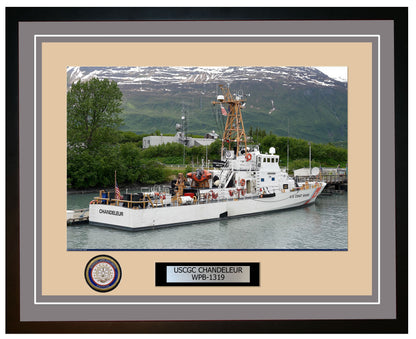 USCGC CHANDELEUR WPB 1319 Framed Coast Guard Ship Photo Grey 196WPB1319
