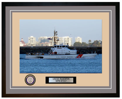USCGC BLACKFIN WPB 87317 Framed Coast Guard Ship Photo Grey 197WPB87317