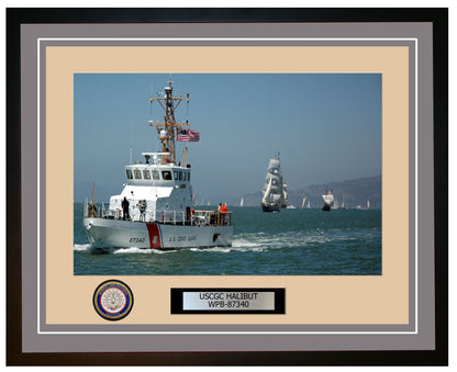 USCGC HALIBUT WPB 87340 Framed Coast Guard Ship Photo Grey 198WPB87340