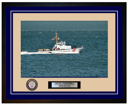 USCGC HAWKSBILL WPB 87312 Framed Coast Guard Ship Photo Blue 201WPB87312
