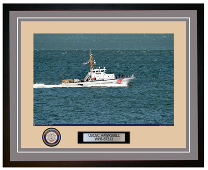 USCGC HAWKSBILL WPB 87312 Framed Coast Guard Ship Photo Grey 201WPB87312