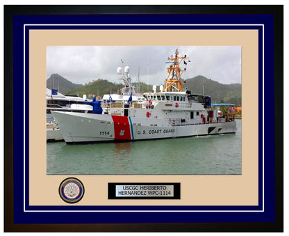 USCGC HERIBERTO HERNANDEZ WPC 1114 Framed Coast Guard Ship Photo Blue 202WPC1114