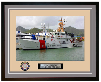 USCGC HERIBERTO HERNANDEZ WPC 1114 Framed Coast Guard Ship Photo Grey 202WPC1114