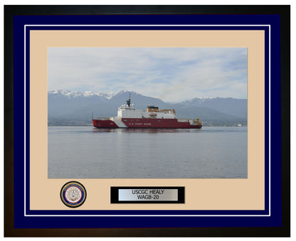 USCGC HEALY WAGB 20 Framed Coast Guard Ship Photo Blue 209WAGB20
