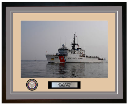 USCGC BEAR WMEC 901 Framed Coast Guard Ship Photo Grey 20WMEC901