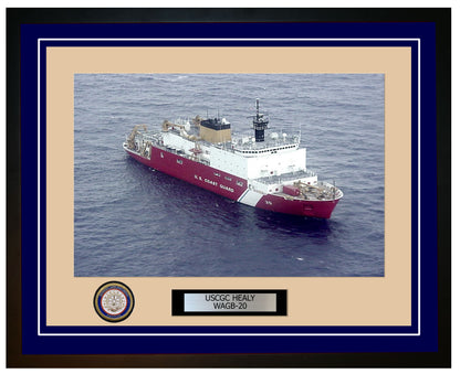 USCGC HEALY WAGB 20 Framed Coast Guard Ship Photo Blue 211WAGB20
