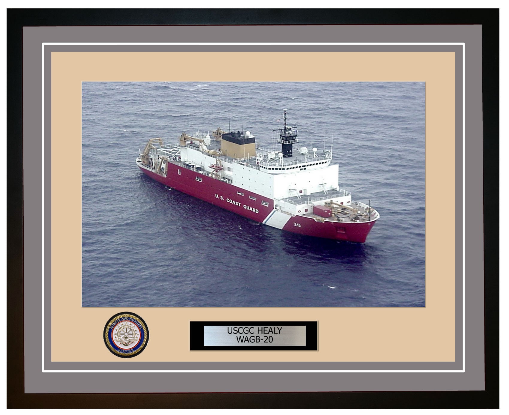 USCGC HEALY WAGB 20 Framed Coast Guard Ship Photo Grey 211WAGB20
