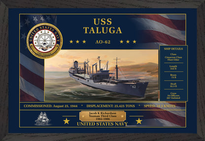 USS Taluga AO-62 Framed Patriotic Art