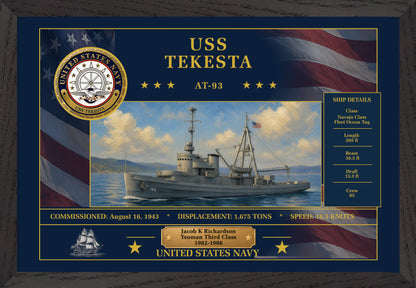 USS Tekesta AT-93 Framed Patriotic Art