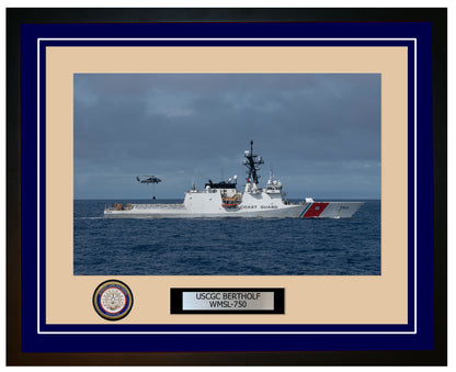 USCGC BERTHOLF WMSL 750 Framed Coast Guard Ship Photo Blue 216WMSL750