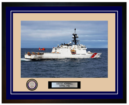 USCGC KIMBALL WMSL 756 Framed Coast Guard Ship Photo Blue 235WMSL756