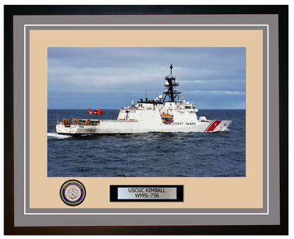 USCGC KIMBALL WMSL 756 Framed Coast Guard Ship Photo Grey 235WMSL756