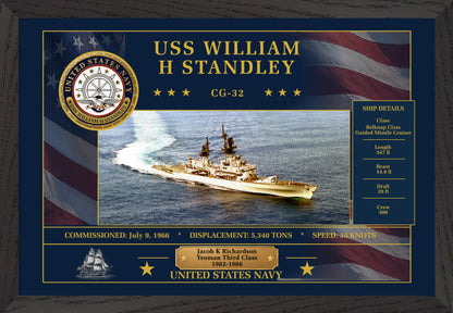 USS William H Standley CG-32 Framed Patriotic Art