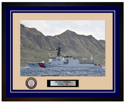USCGC KIMBALL WMSL 756 Framed Coast Guard Ship Photo Blue 236WMSL756