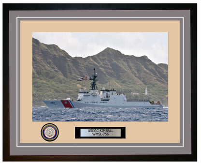 USCGC KIMBALL WMSL 756 Framed Coast Guard Ship Photo Grey 236WMSL756